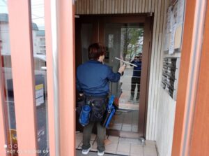札幌市豊平区のマンション床クリーニングとガラスクリーニング